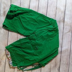 Koi Lindsey Cargo Scrub Pants, Women's LARGE TALL, Kelly Green